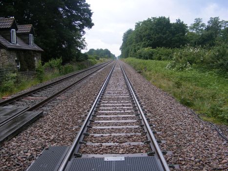 railway lines disappearing off into the distance