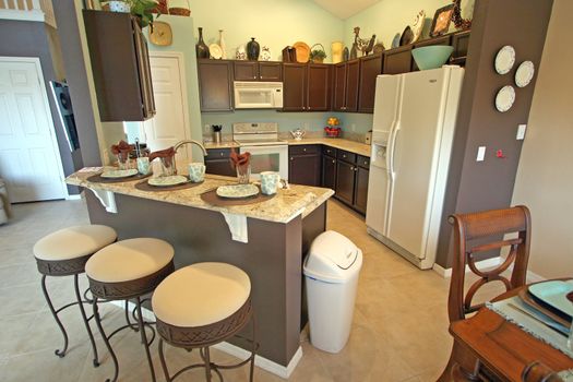 A Modern Kitchen in a Florida Home.