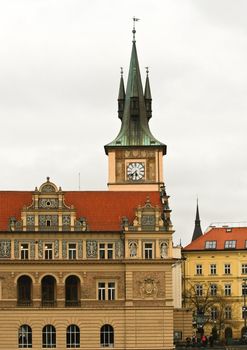 Beautiful Prague architecture,clock tower