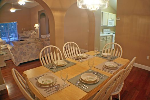 A modern Dining Room in a Florida Home