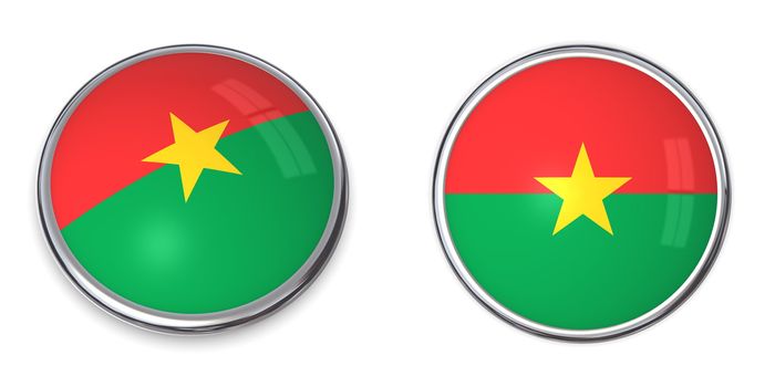 button style banner in 3D of Burkina Faso