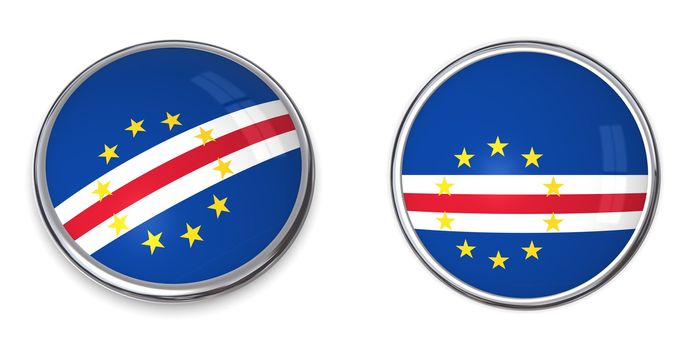 button style banner in 3D of Cape Verde