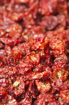 Traditional dried Sicilian tomatoes ready to eat