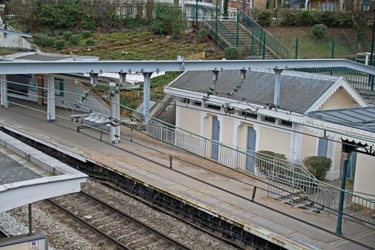 beautiful old style train station (19th near Paris France)