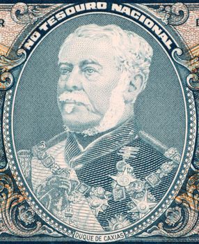 Duque de Caxias on 2 Cruzerios 1956 Banknote from Brazil. Military leader and statesman.