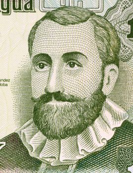 Francisco Hernandez de Cordoba on 10 Centavo 1991 Banknote from Nicaragua. Founder of Nicaragua.