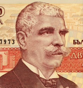 Ivan Vazov on 200 Leva 1992 Banknote from Bulgaria.
Poet, novelist and playwright.