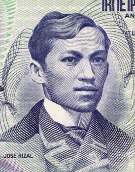 Jose Rizal  on 1 Piso 1969 Banknote from Philipines. 
Philippines national hero for his action during the Spanish colonial era.