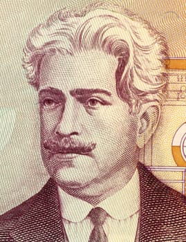 Oswaldo Cruz on 50000 Cruzerios 1985 Banknote from Brazil. Physician, epidemiologist, bacteriologist and public health officer.