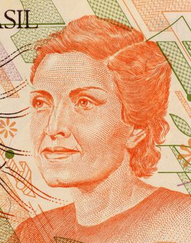 Cecilia Meireles on 100 Cruzerios 1989 Banknote from Brazil. Poet, journalist and teacher.