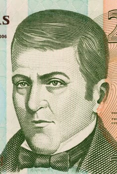 Dionisio de Herrera on 20 Lempiras 2006 Banknote from Honduras. Liberal politician who served as head of state of Honduras during 1824-1827 and Nicaragua during 1830-1833.