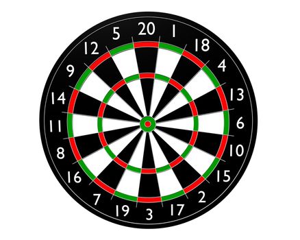 target dart on white background