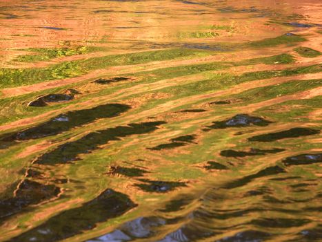 Beautiful fall colors reflect off the Kishwaukee River in Winnebago County, Illinois.