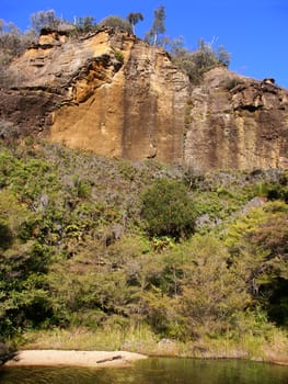 Sheer cliff at Blue Mountains National Park of New South Wales, Australia.
