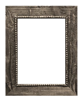 isolated wooden frame with clipping paths