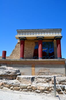 Travel photography: Ancient ruins: Knossos Palace in Crete, Greece