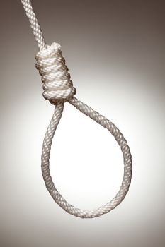 Hangman's Noose on a Spot Lit Background.