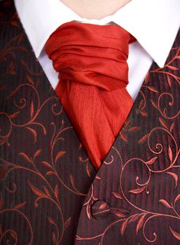 Cravat Ascot Tie on groom