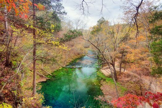 beautiful scene of missouri in autumn or fall