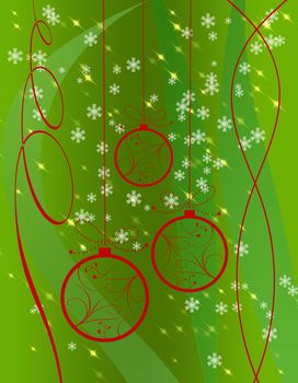 Illustration of Christmas for graphics or background
