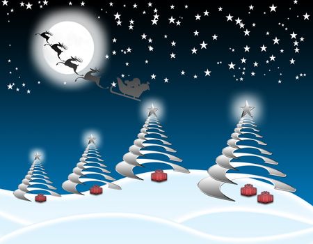 Illustration of Christmas for graphics or background
