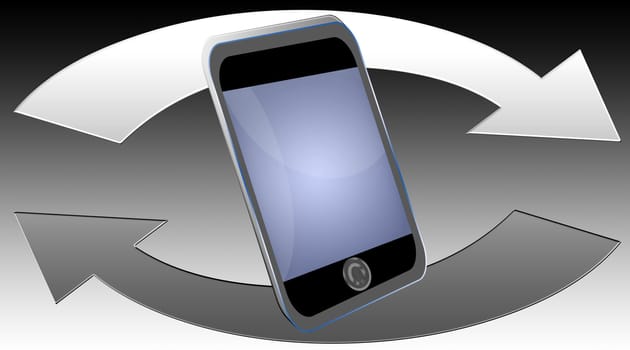 illustration of a modern mobile phone