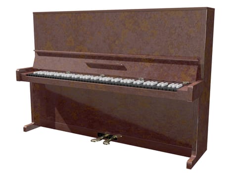 Isolated piano on a white background