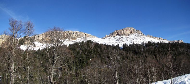 The main Caucasian ridge; rocks; a relief; a landscape; a hill; a panorama; high mountains; peaks; caucasus; top