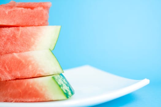 
Fresh slices of watermelon.