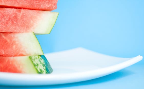 
Fresh slices of watermelon.