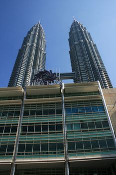 KLCC, Twins towers in Kuala Lumpur Malaysia is the landmark of Malaysia. All the tourist will come to this place and lot of event organize here. This can be use in Travel Magazine or book.