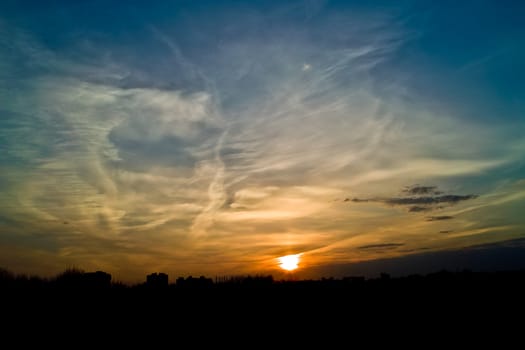 beautiful cloudscape on sunrise