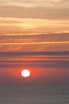 seascape in a summer ocean scene in Bilbao