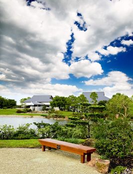 a traditional Japanese garden in Southern Florida