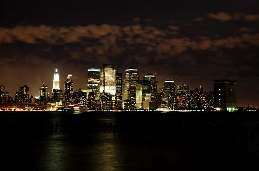 The Lower Manhattan Skyline viewed from New Jersey side