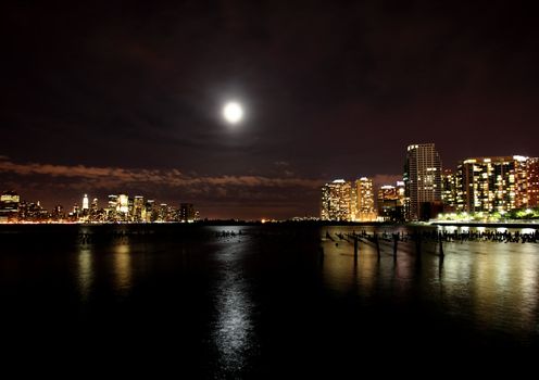 The Lower Manhattan Skyline viewed from New Jersey side