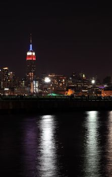 The Mid-town Manhattan Skyline viewed from New Jersey side