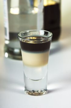 cocktail of vodka and liqueur