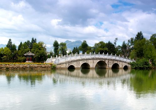 A scenery park in Lijiang China - a top tourist attraction