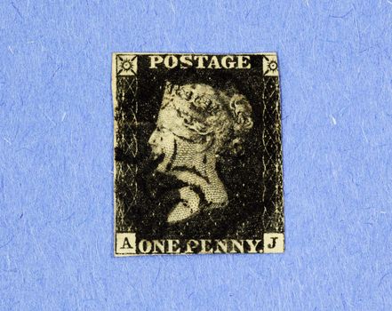 Penny Balck - The first adhesive postage stamp in the world issued by the UK on 1 May 1840.