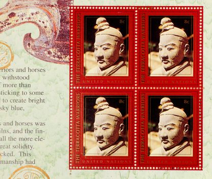 The commemorative stamps of terracotta warriors