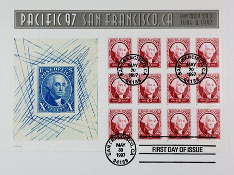 The first day issue of stamps of Pacific 92 - Washington