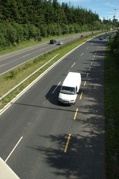 Delivery Van on Motorway