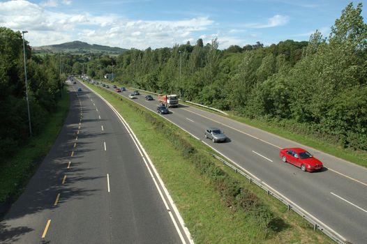 Cars on Motorway or freeway