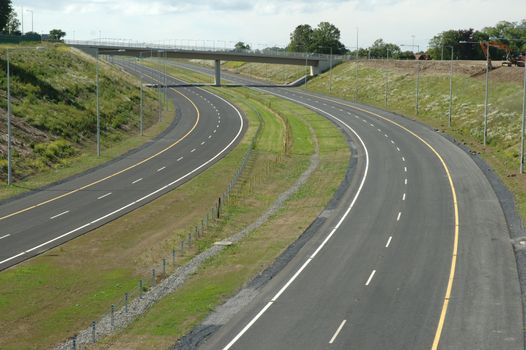 Empty Motorway or freeway