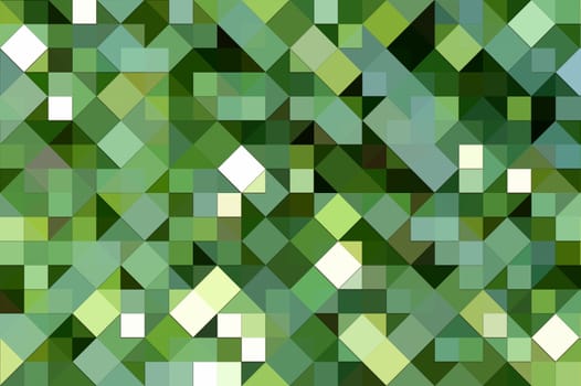 texture of 3d square and triangle shapes in various greens