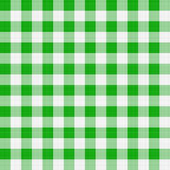 seamless texture of green and white blocked tartan cloth