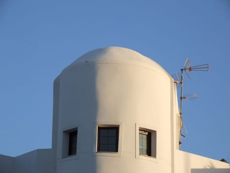 Abstract Houses Blue Sky