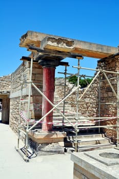 Travel photography: Archaeological site of Knossos. Minoan Palace. Crete.