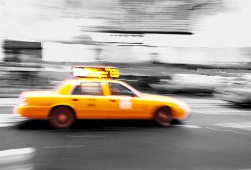 Taxi at times square in New York City